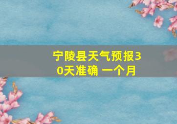 宁陵县天气预报30天准确 一个月